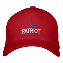 PATRIOT, USA embroidered hats