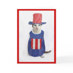 Patriotic 4th of July Siamese Cat Greeting Card