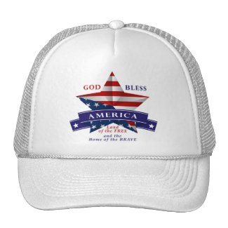 Patriotic America Star Design (v3) Trucker Hat