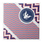 Patriotic American Chevron with Eagle Tile