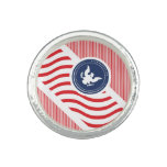 Patriotic American Colors with Eagle Photo Ring