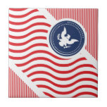 Patriotic American Colors with Eagle Tile