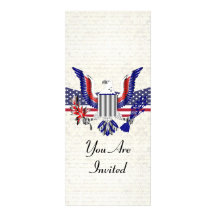 Patriotic American eagle & flag Personalized Invitation