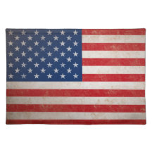Patriotic American Flag 50 Stars Placemat