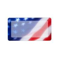 Patriotic American Flag Blank Personalized Address Label