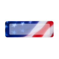Patriotic American Flag Blank Custom Return Address Label