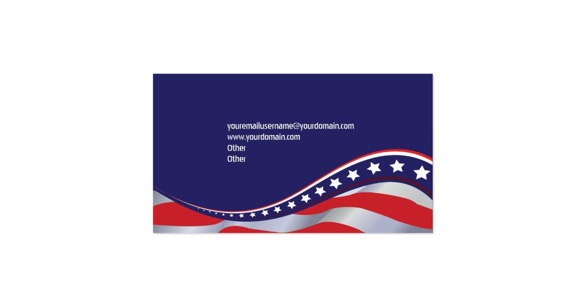 american flag business card