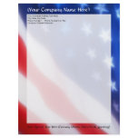 Patriotic American Flag Letterhead
