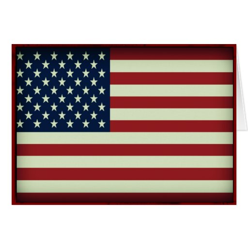 Patriotic American Flag Note Card | Zazzle