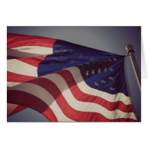 Patriotic American Flag Note Card