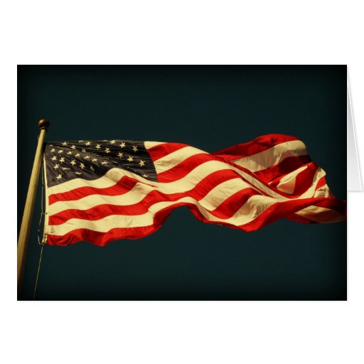 Patriotic American Flag Note Card | Zazzle