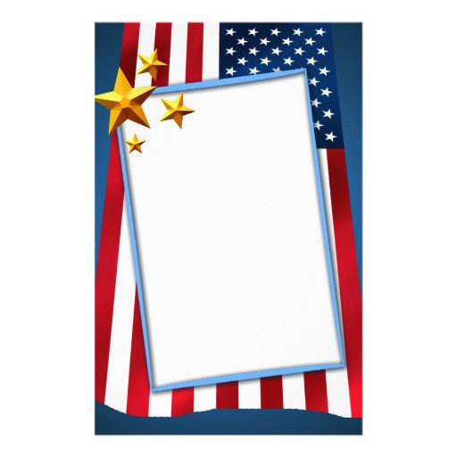 Patriotic American Flag Stationery Zazzle