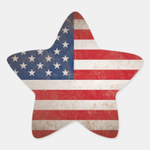 Patriotic American Flag Vintage Stars & Stripes Star Stickers