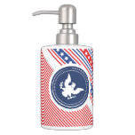 Patriotic American Flag with Eagle Bathroom Set