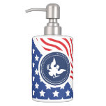 Patriotic American Flag with Eagle Bathroom Sets