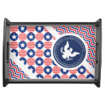 Patriotic American Flag with Eagle Food Tray