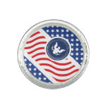 Patriotic American Flag with Eagle Photo Ring