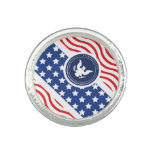 Patriotic American Flag with Eagle Photo Rings