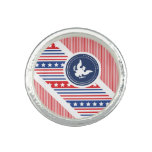 Patriotic American Flag with Eagle Photo Rings