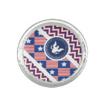 Patriotic American Flag with Eagle Ring
