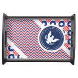 Patriotic American Flag with Eagle Serving Tray