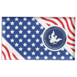 Patriotic American Flag with Eagle Table Card Holders