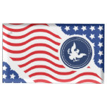 Patriotic American Flag with Eagle Table Card Holders