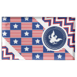 Patriotic American Flag with Eagle Table Card Holders