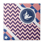 Patriotic American Flag with Eagle Tiles