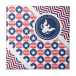 Patriotic American Flag with Eagle Tiles