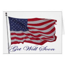 Patriotic american get well card