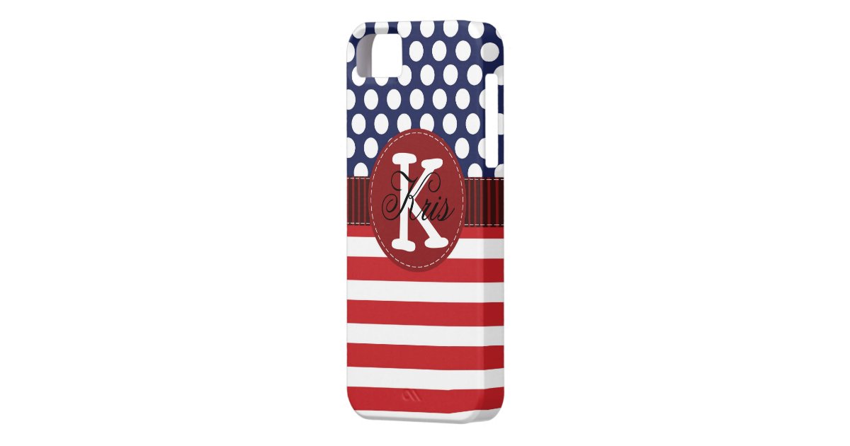 Patriotic American iPhone Case Personalized  Zazzle