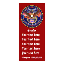 Patriotic American Rack Card View Notes Please