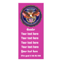 Patriotic American Rack Card View Notes Please
