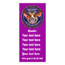 Patriotic American Rack Card View Notes Please