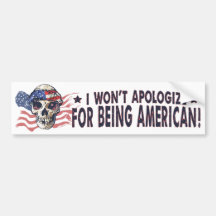 Patriotic American Skull Bumper Stickers