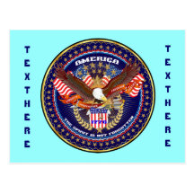 Patriotic American View Notes Please Post Card