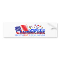 Patriotic Americans Bear Arms Bumper Stickers