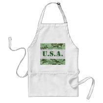 Patriotic Army Custom Green Camouflage Designs Aprons