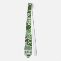 Patriotic Army Custom Green Camouflage Designs Custom Tie