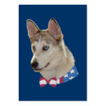 Patriotic Ausky Dog Business Cards