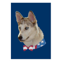 Patriotic Ausky Dog Business Cards
