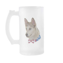 Patriotic Ausky Dog Coffee Mugs