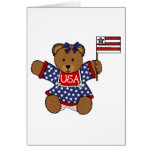 Patriotic Baby Bear Greeting Cards