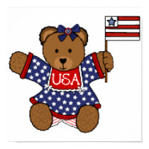 Patriotic Baby Bear posters