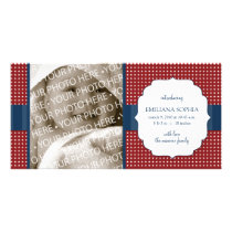 Patriotic Baby Birth Announcement Photo Card