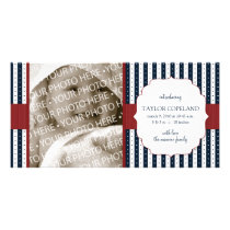Patriotic Baby Birth Announcement Photo Card
