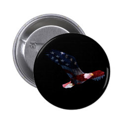 Patriotic Bald Eagle Button