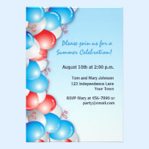 Patriotic Balloons invitations