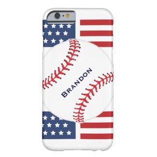 Patriotic Baseball Design iPhone 6 Plus Case